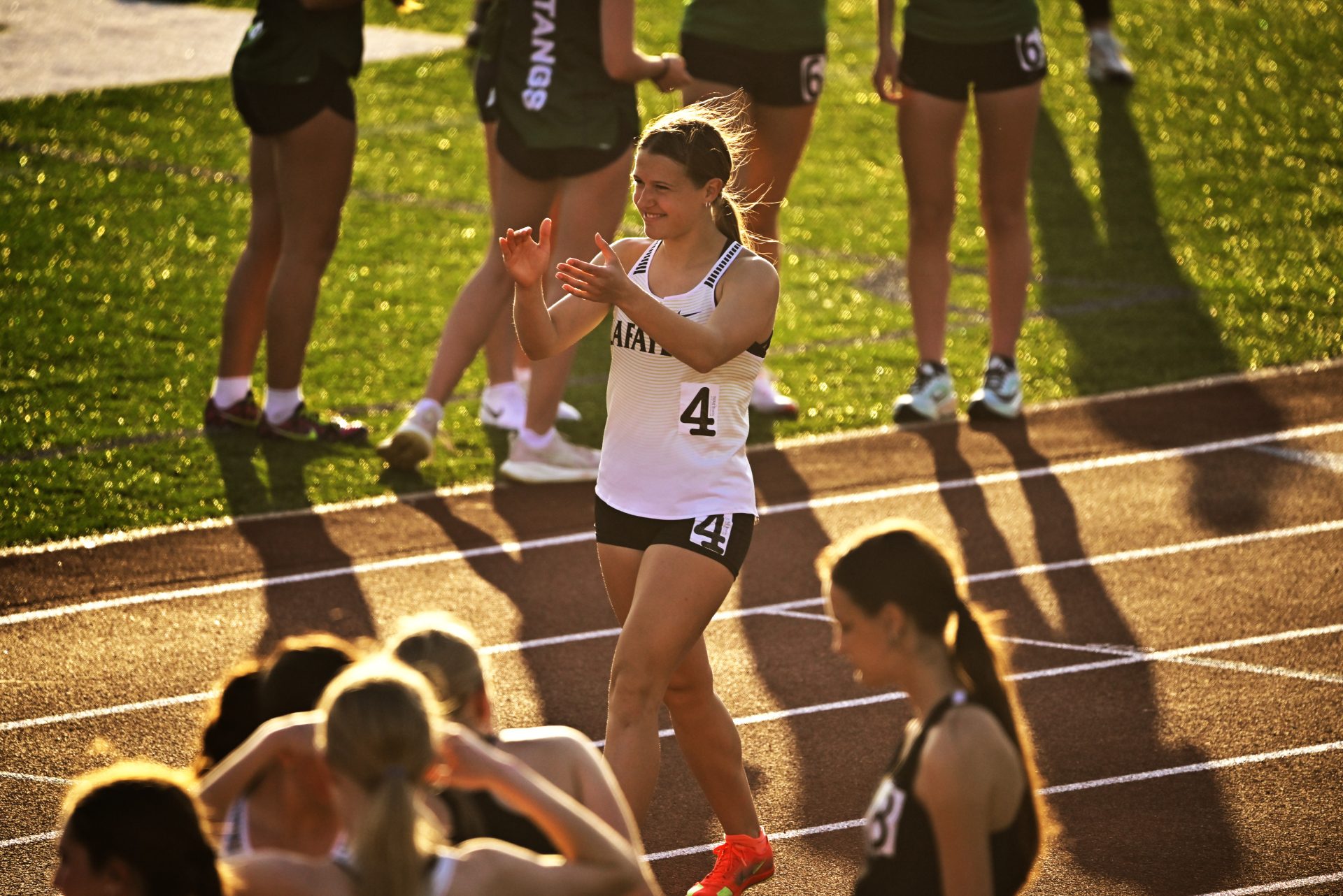 Kelly competing against school rivals in the Spring of 2026